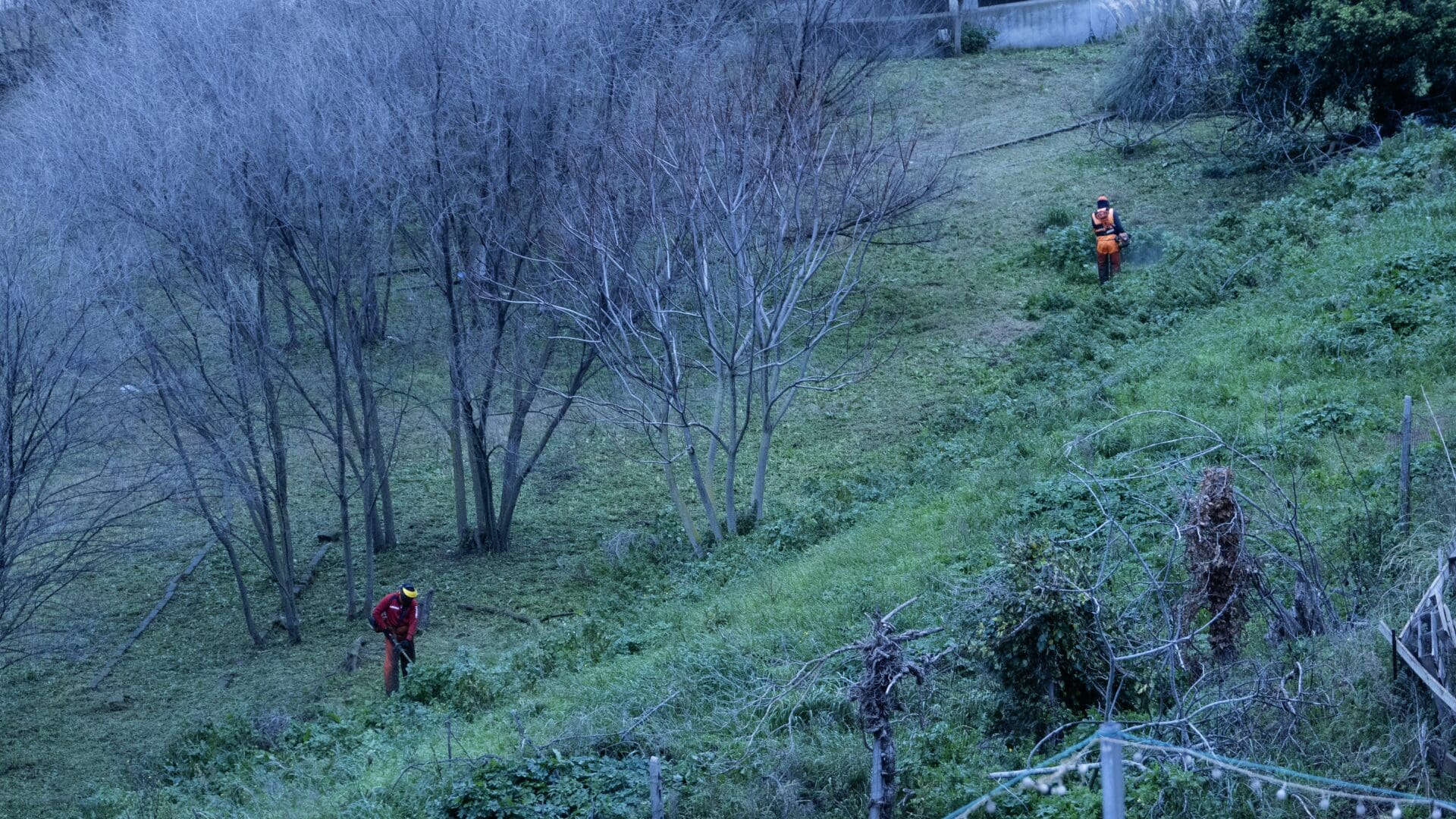 Sassari operai al lavoro nella valle del Rosello