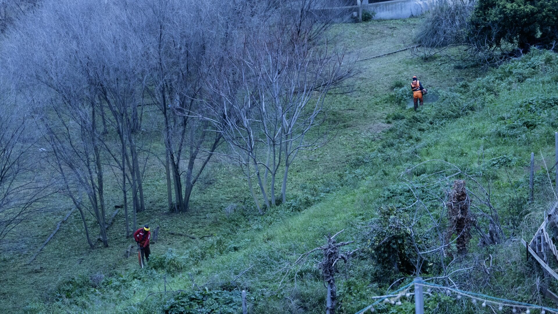 Sassari operai al lavoro nella valle del Rosello