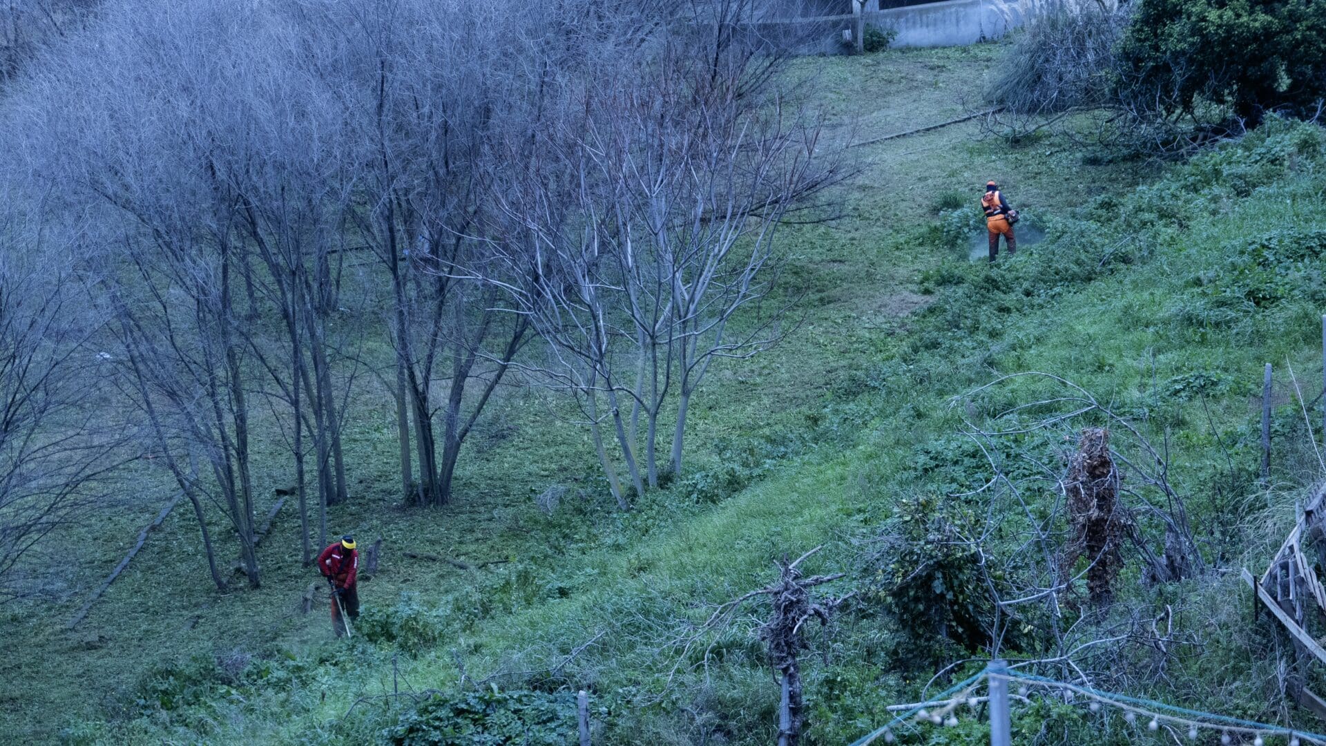 Sassari operai al lavoro nella valle del Rosello